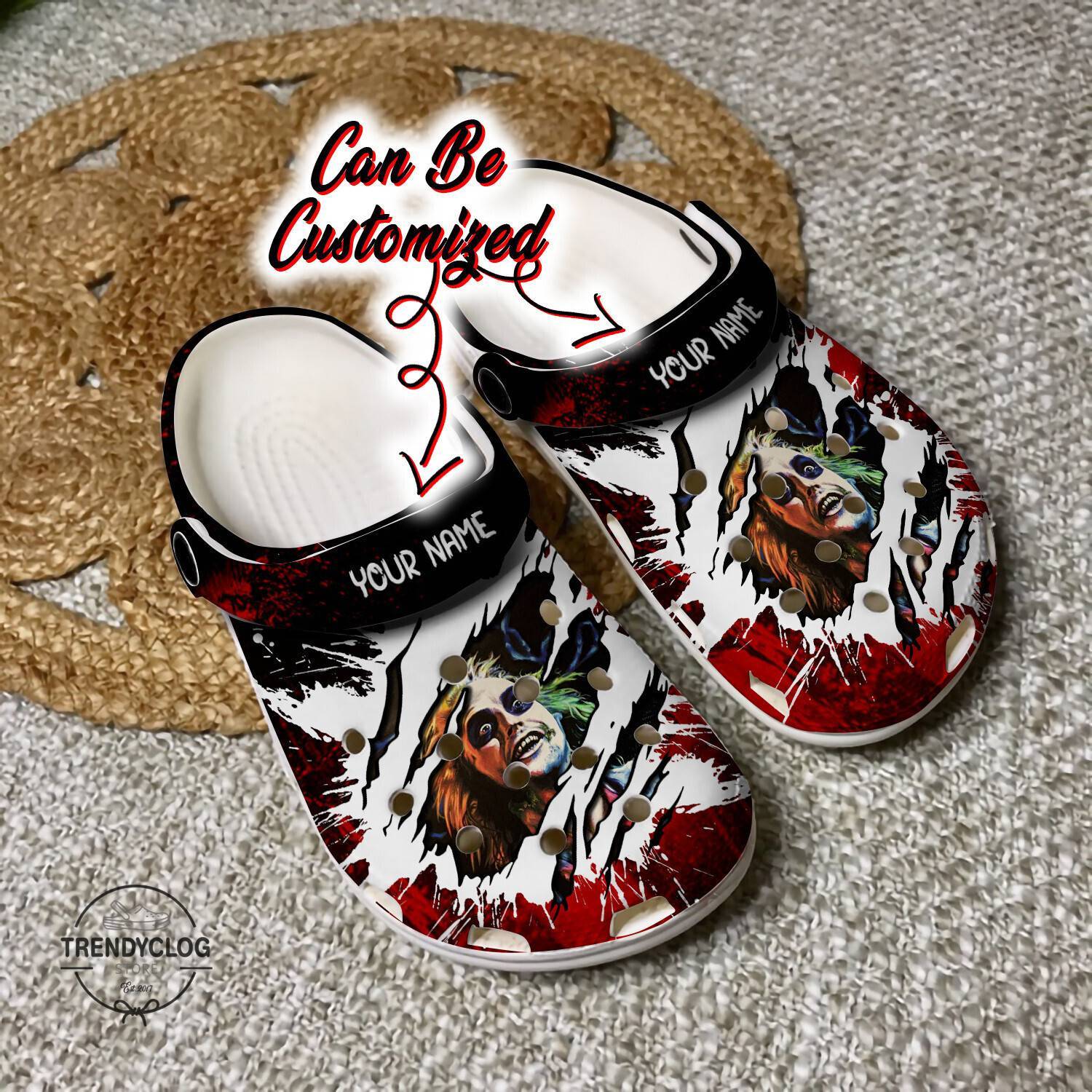 Halloween Crocs – Personalized Beetlejuice Halloween Characters Clog Shoes