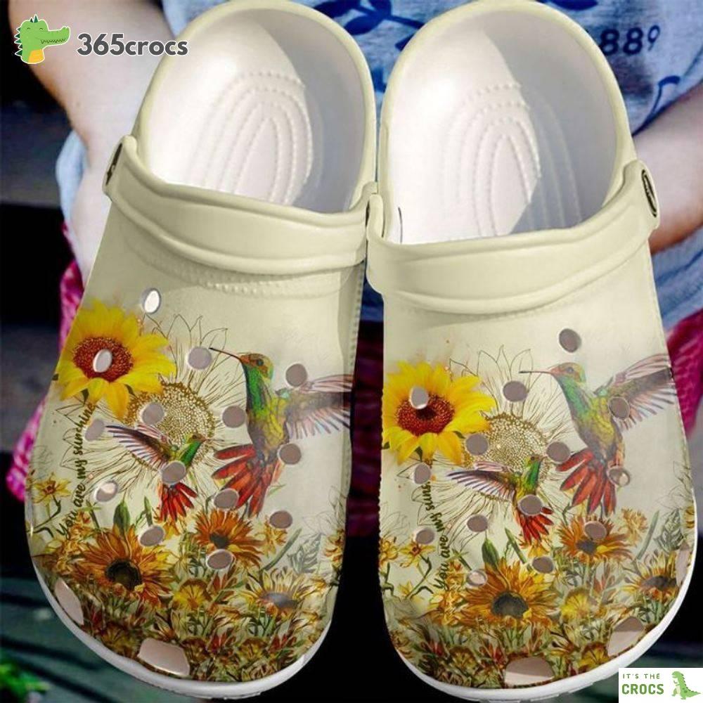 Hummingbird Couple Sunflower Happy Valentine’s Day Croc You Are My Sunshine Crocs Clog Shoes