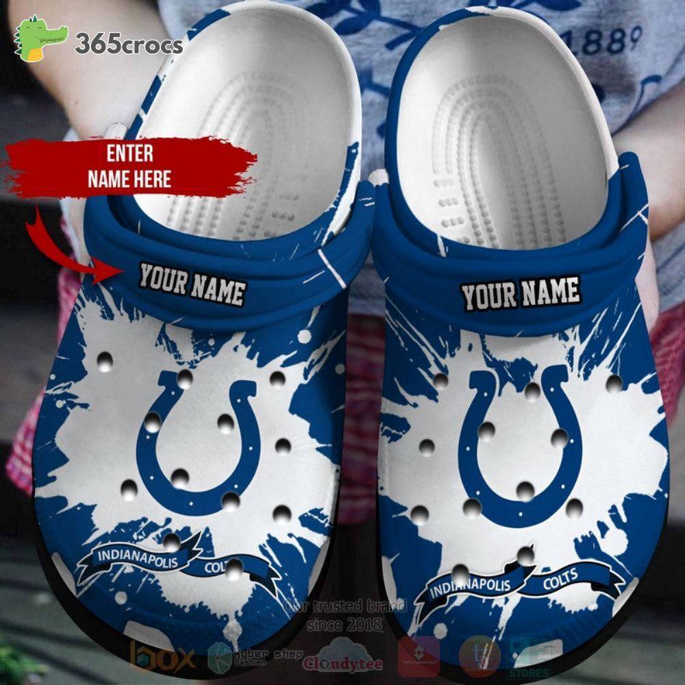 Indianapolis Colts Nfl Custom Name Crocs Clog Shoes