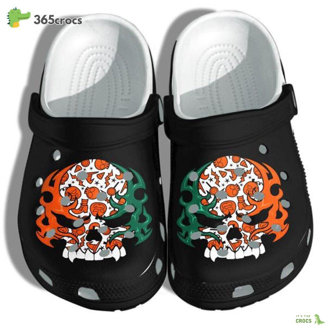 Irish Skulls Halloween clog Shoestattoo Shoes Clog Halloween 2021 clog Shoes Clog Birthday