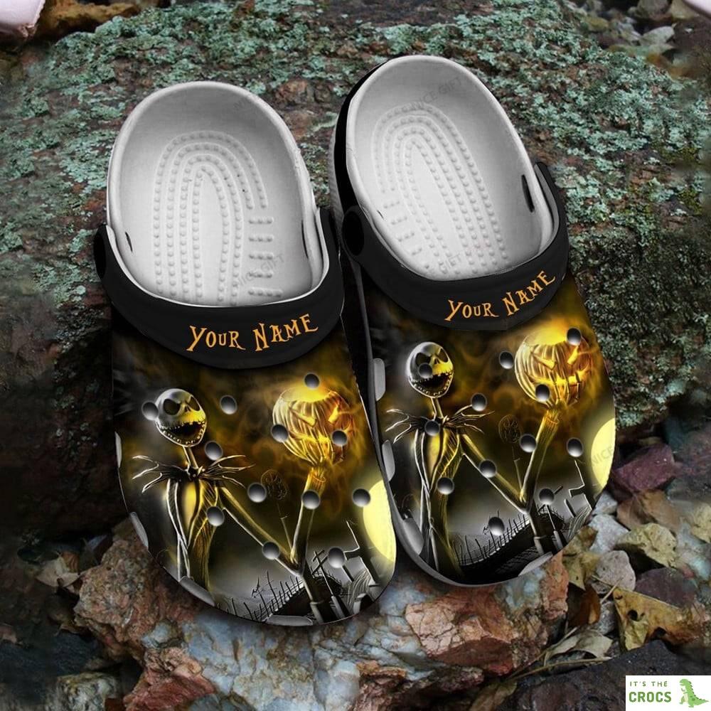 Jack Skellington Custom Name Comfort Crocs Shoes Elite Footwear Trend