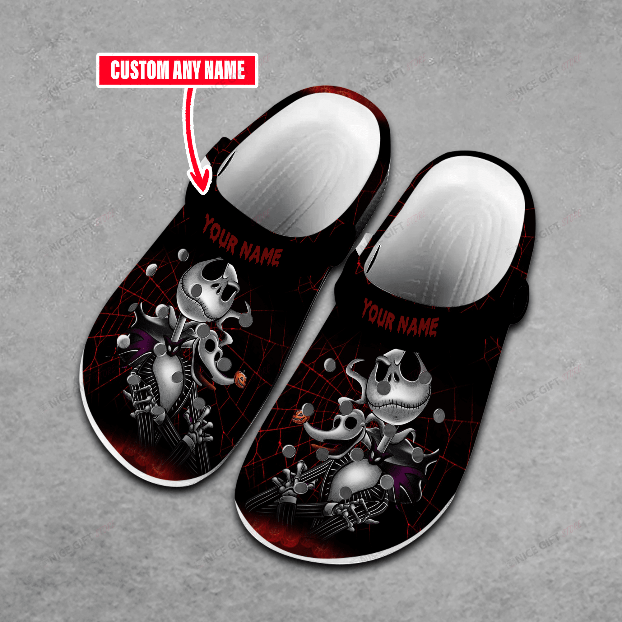 Jack Skellington Custom Name Elite Crocs Shoes Comfort Footwear Design Trend