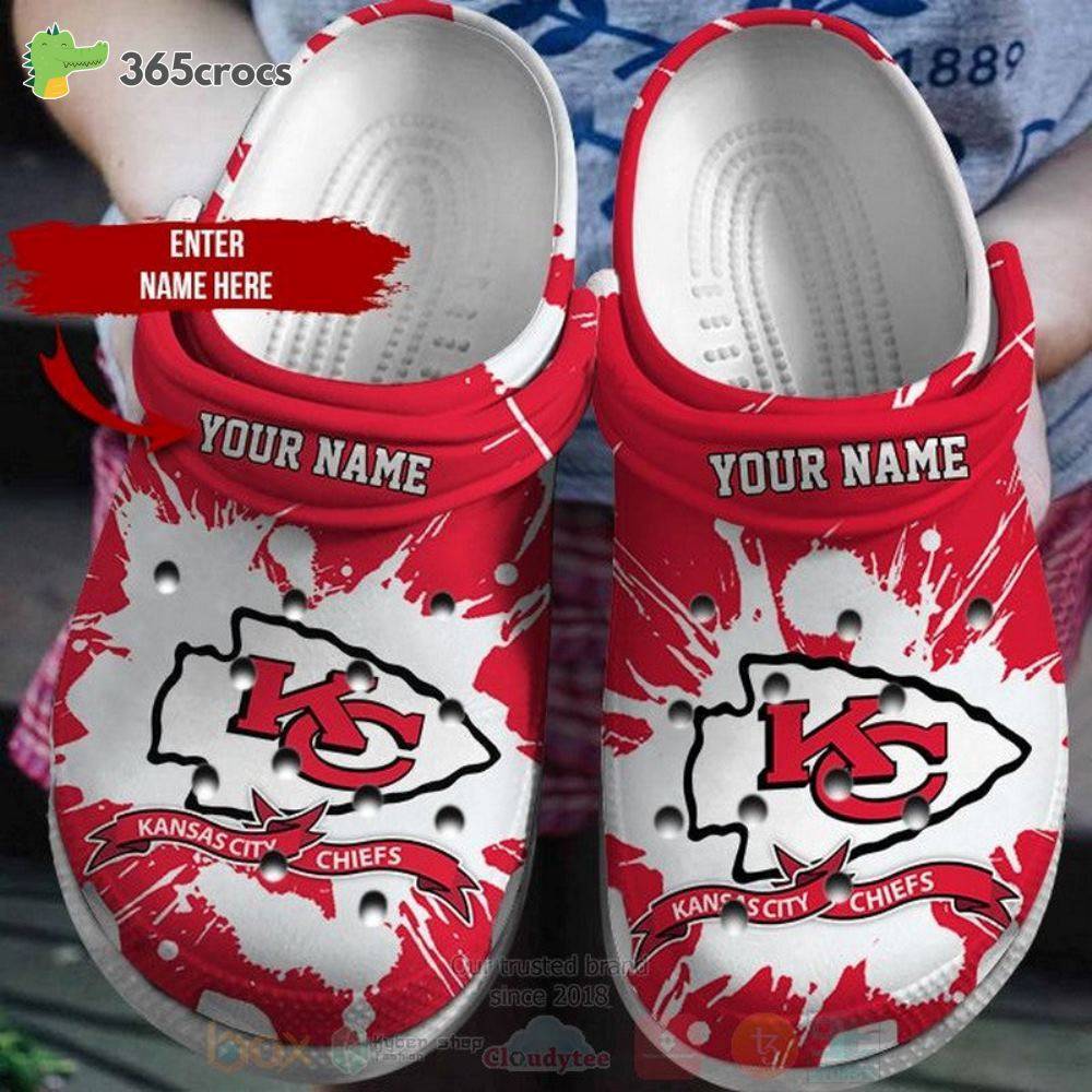 Kansas City Chiefs Nfl Custom Name Crocs Clog Shoes