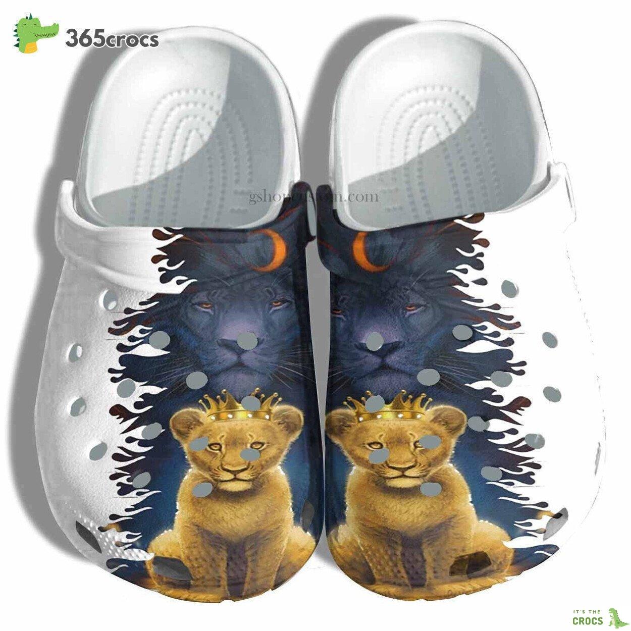 Lion Father Son Moon Love Father’s Day Custom Clog Footwear Men’s Celebration