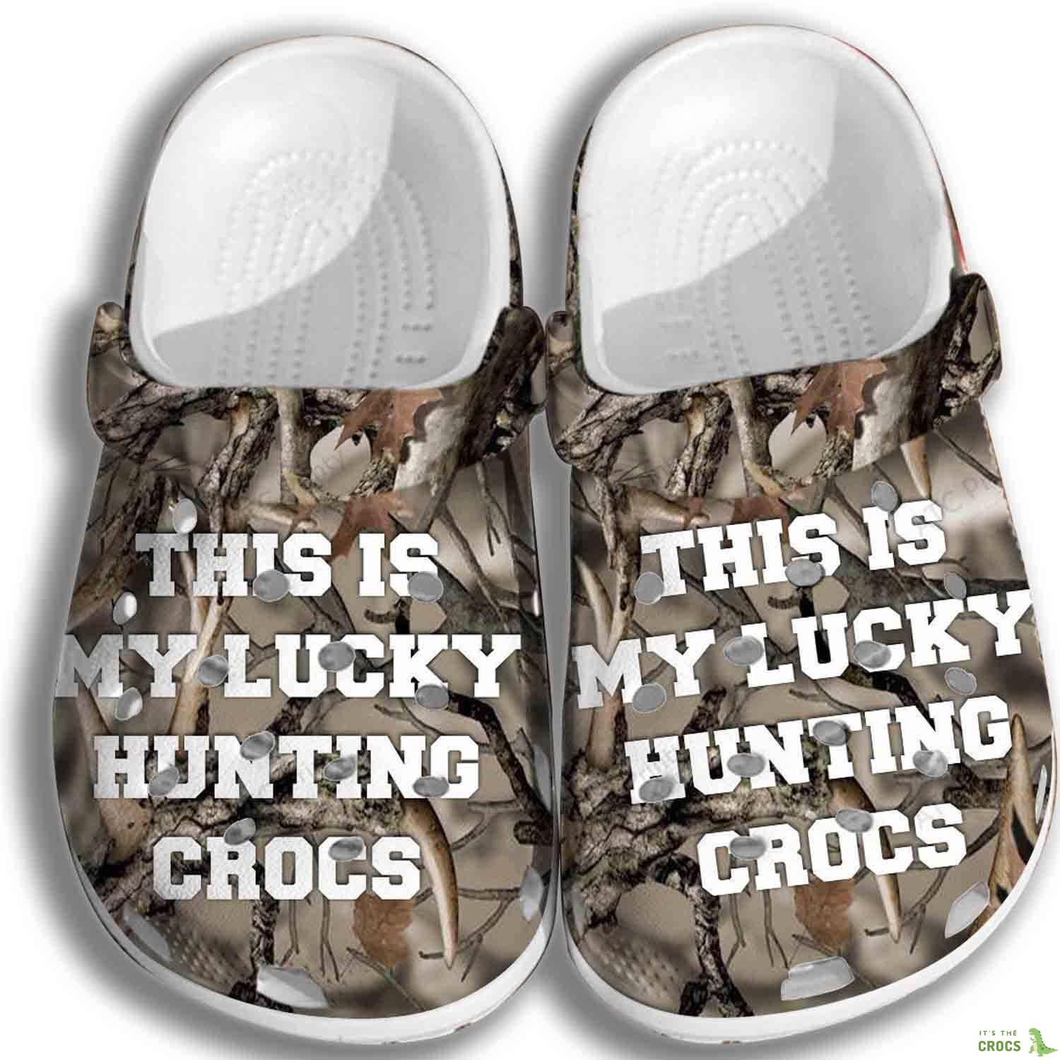 Lucky Hunting Croc Crocs Shoes Men Women – Hunting Crocs Shoes Crocbland Clog Gifts For Father Day Grandpa