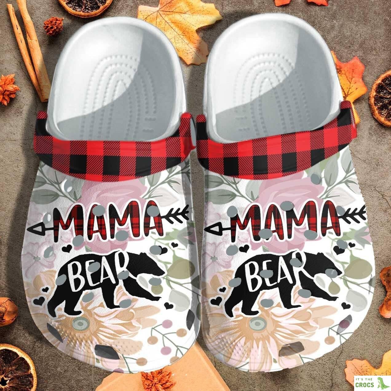 Mama Bear Crocs Shoes – Funny Cute Clogs Gifts For Birthday Thanksgiving