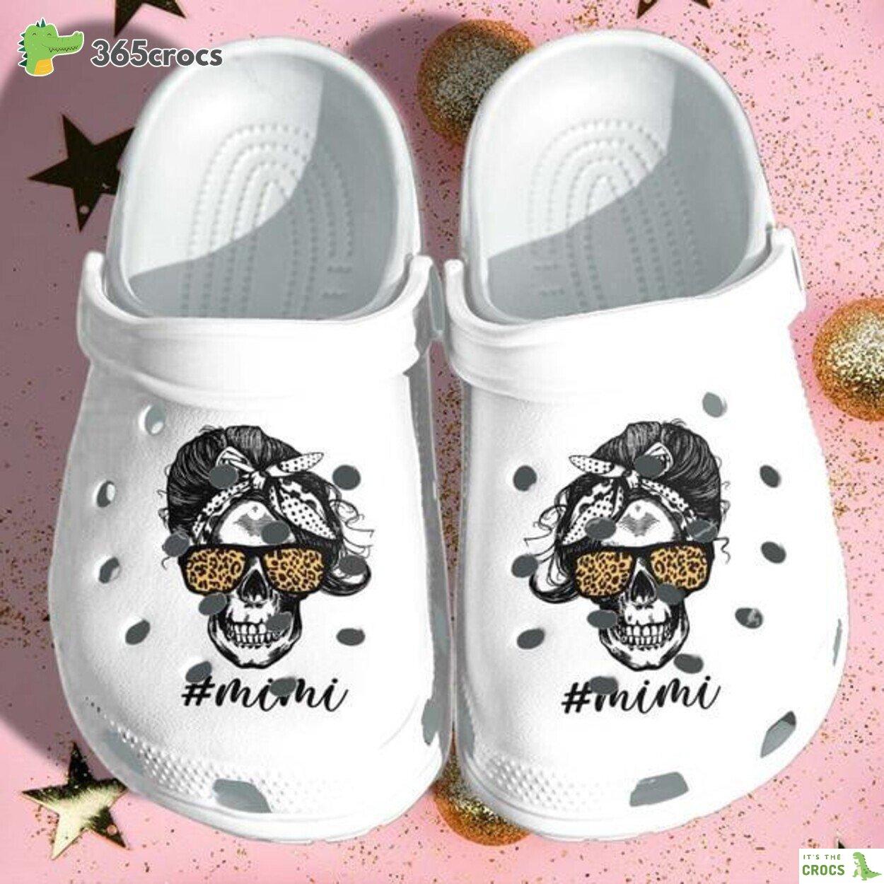 Mimi Tattoo Skull Shoes clog Shoesmothers Day Gifts Nana Tattoo Croc Shoes For Grandma