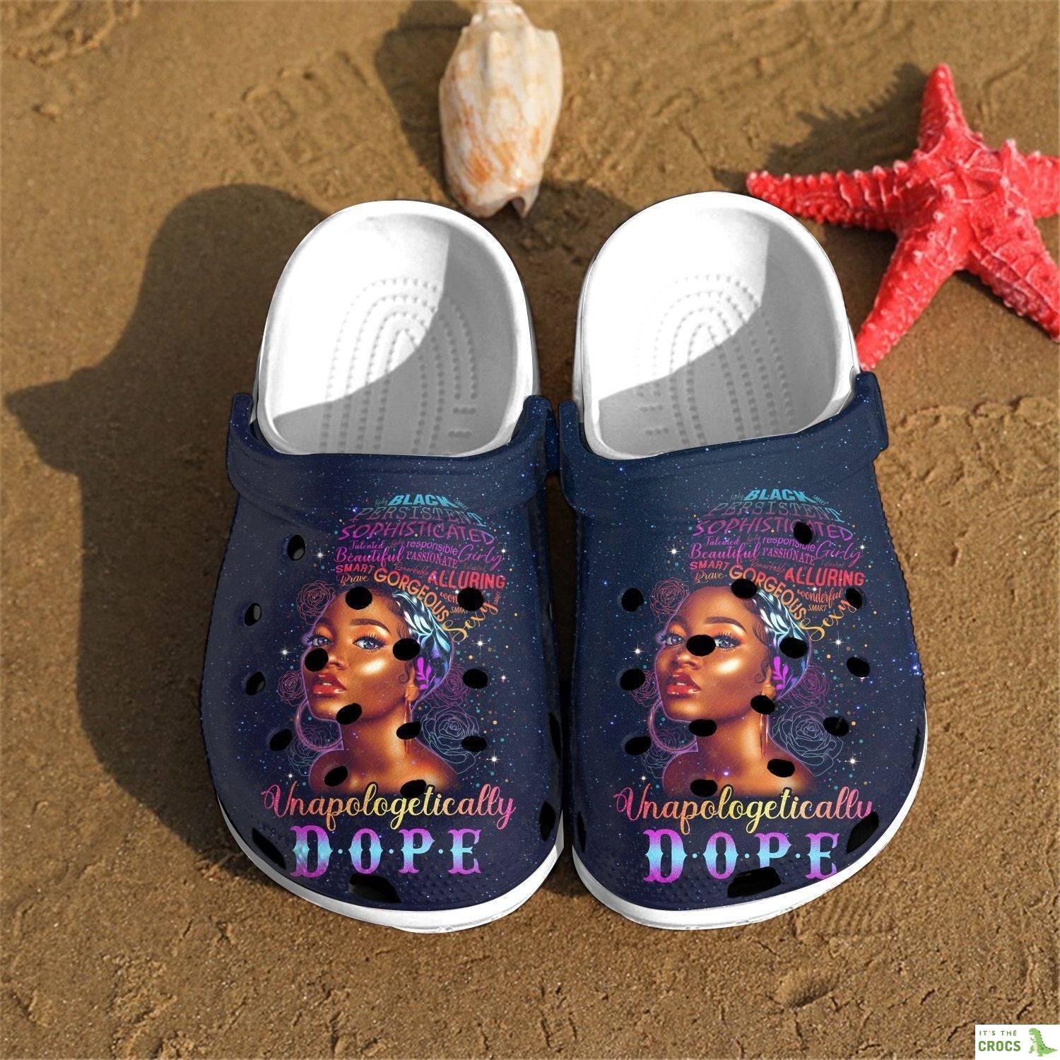 Naturally Dope Black Queen Girl Custom Crocs Clog Shoes Birthday Gift For Women Girl