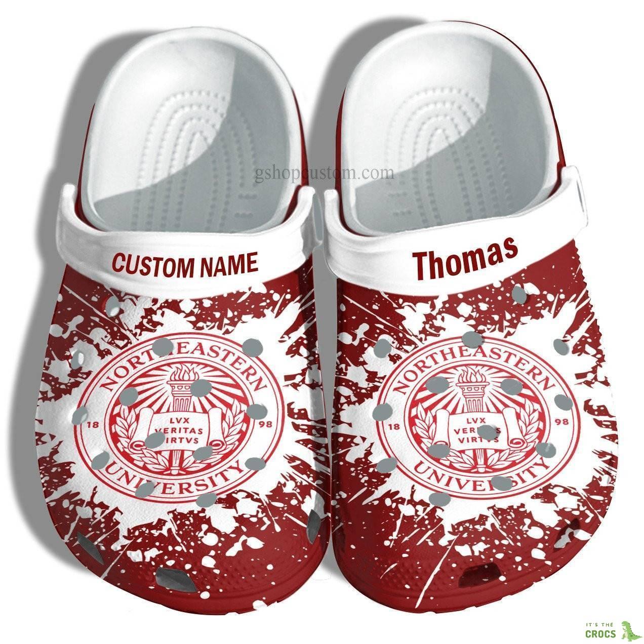 Northeastern University Graduation Gifts Croc Shoes Customize – Admission Gift Crocs Shoes