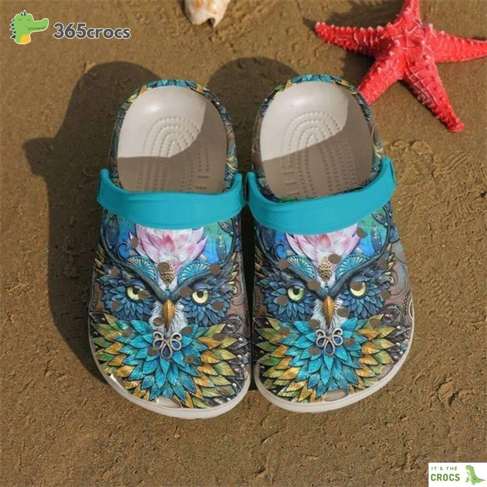 Owl Blue Croc Owl Bird Lovers Valentines Day Crocs Clog Shoes