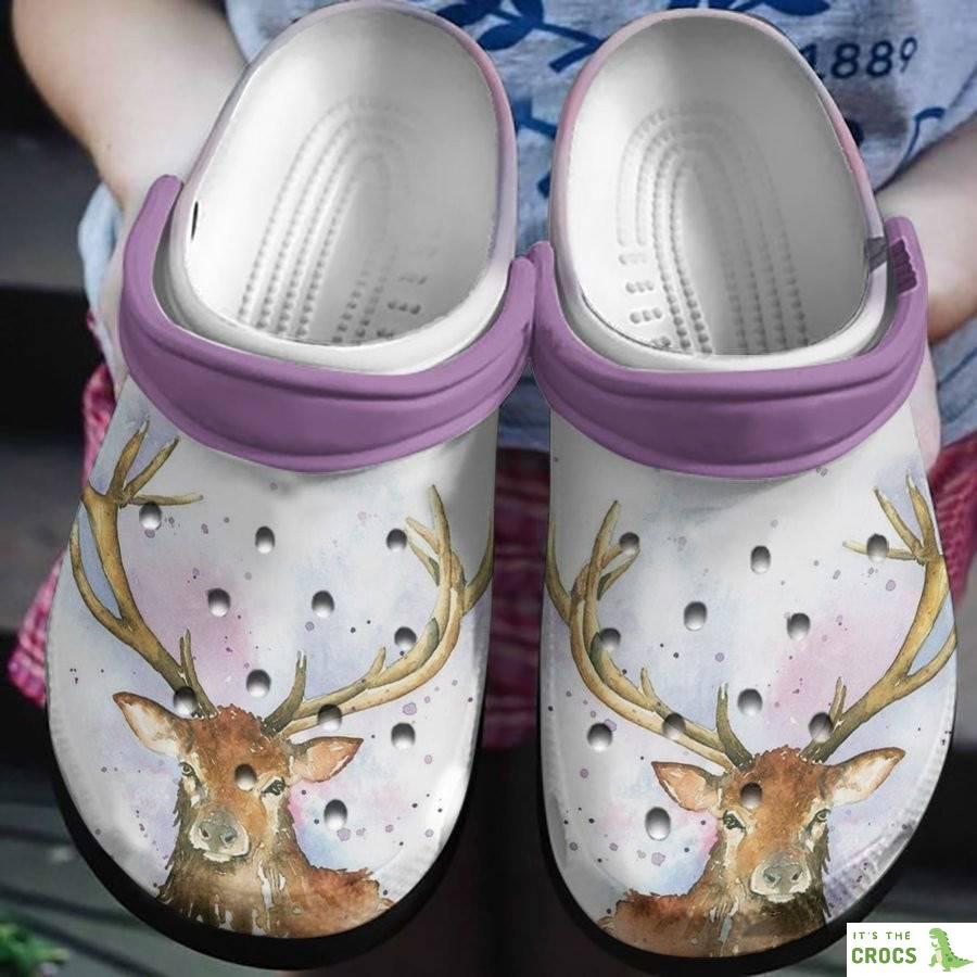 Paradise Of Deer Shoes Crocs Clogs Birthday Thanksgiving Gift For Women Girl