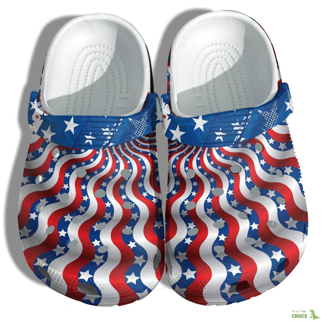 Pattern Reality America Flag Shoes Gift Women – Twinkle Star Usa Happy 4Th Of July Shoes Birthday Gift