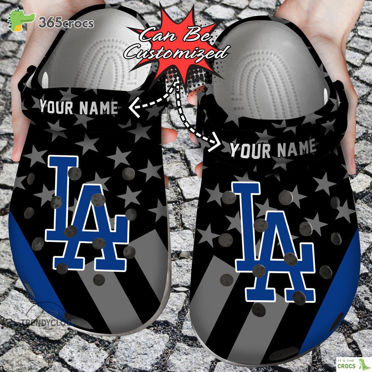 Personalized Dodgers Baseball Team Custom Name Crocs Clog Shoes