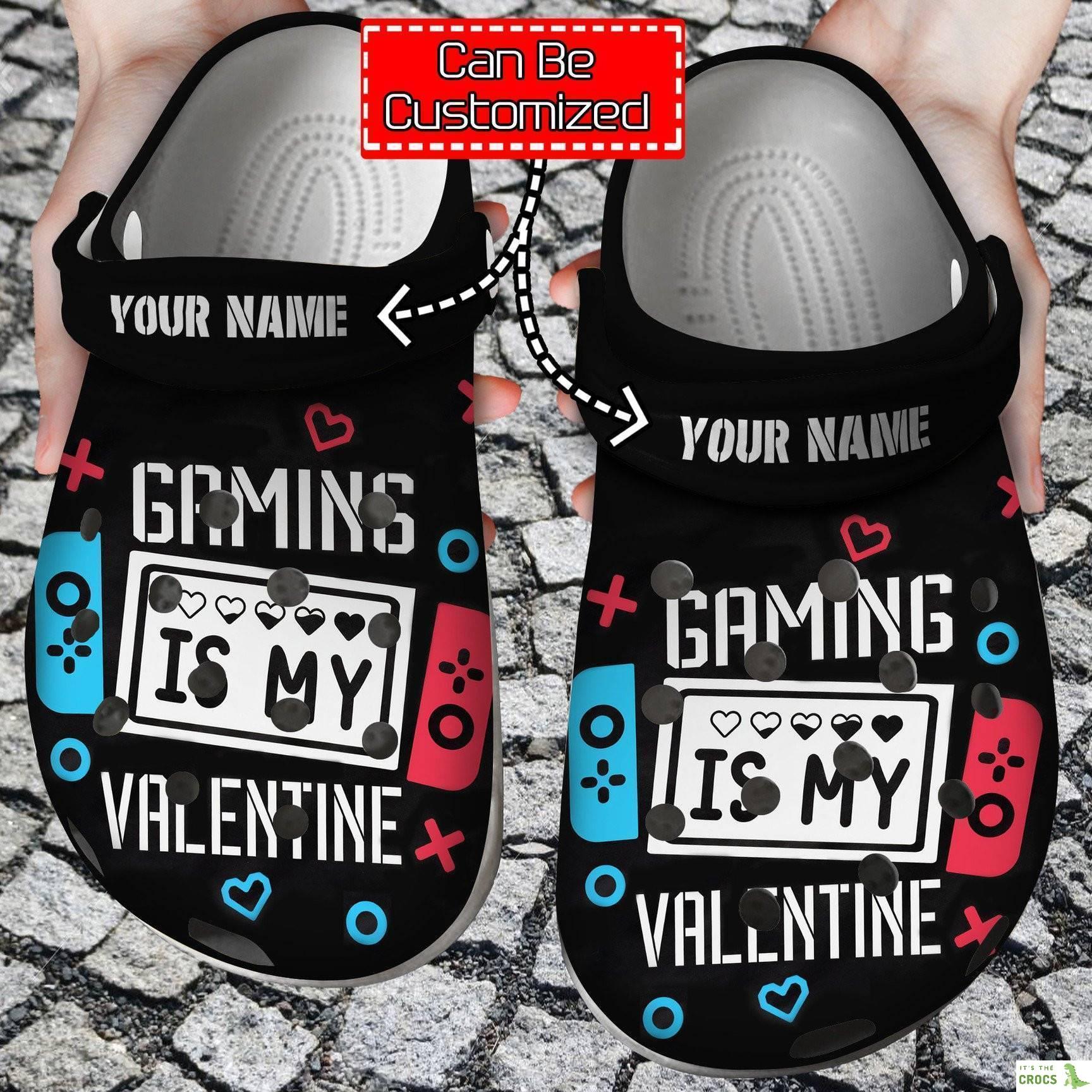 Personalized Gaming Is My Valentine Crocs Crocs Clog Shoes