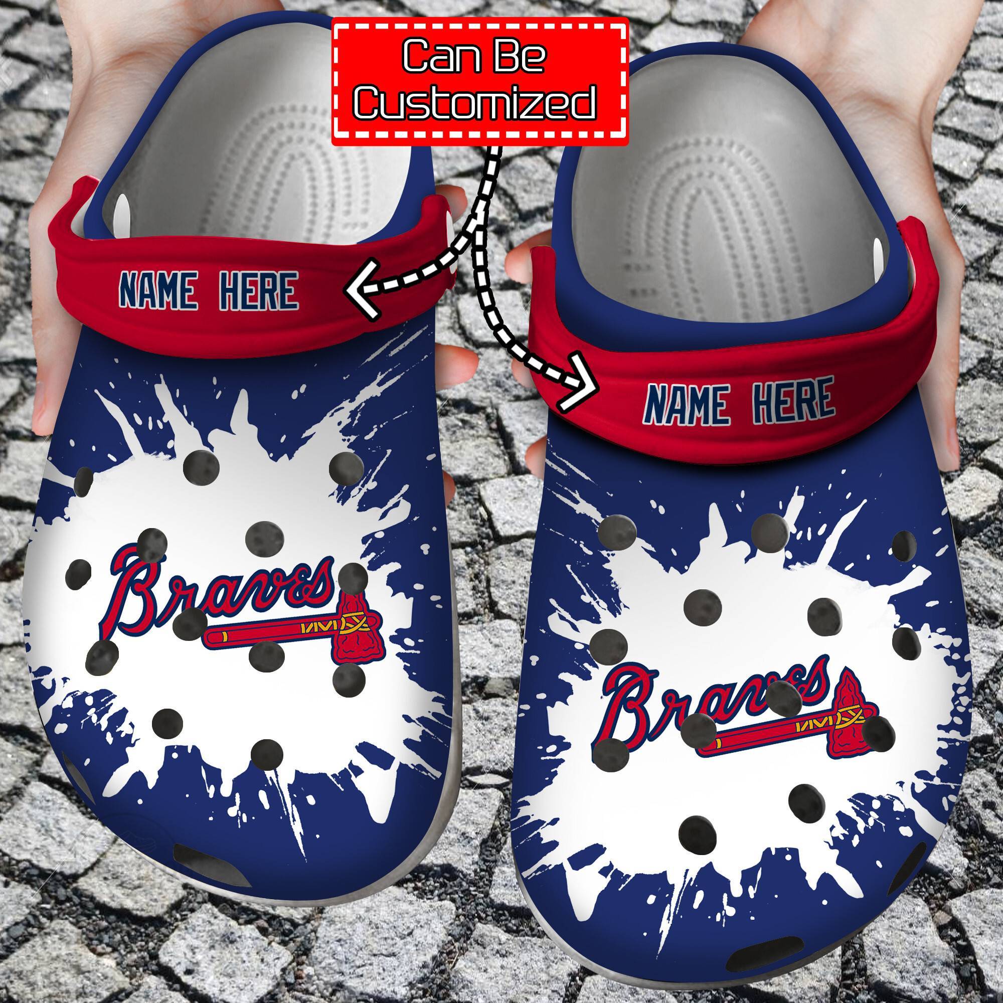 Personalized Name Logo Baseball Team Color Splash Crocs Clog Shoes