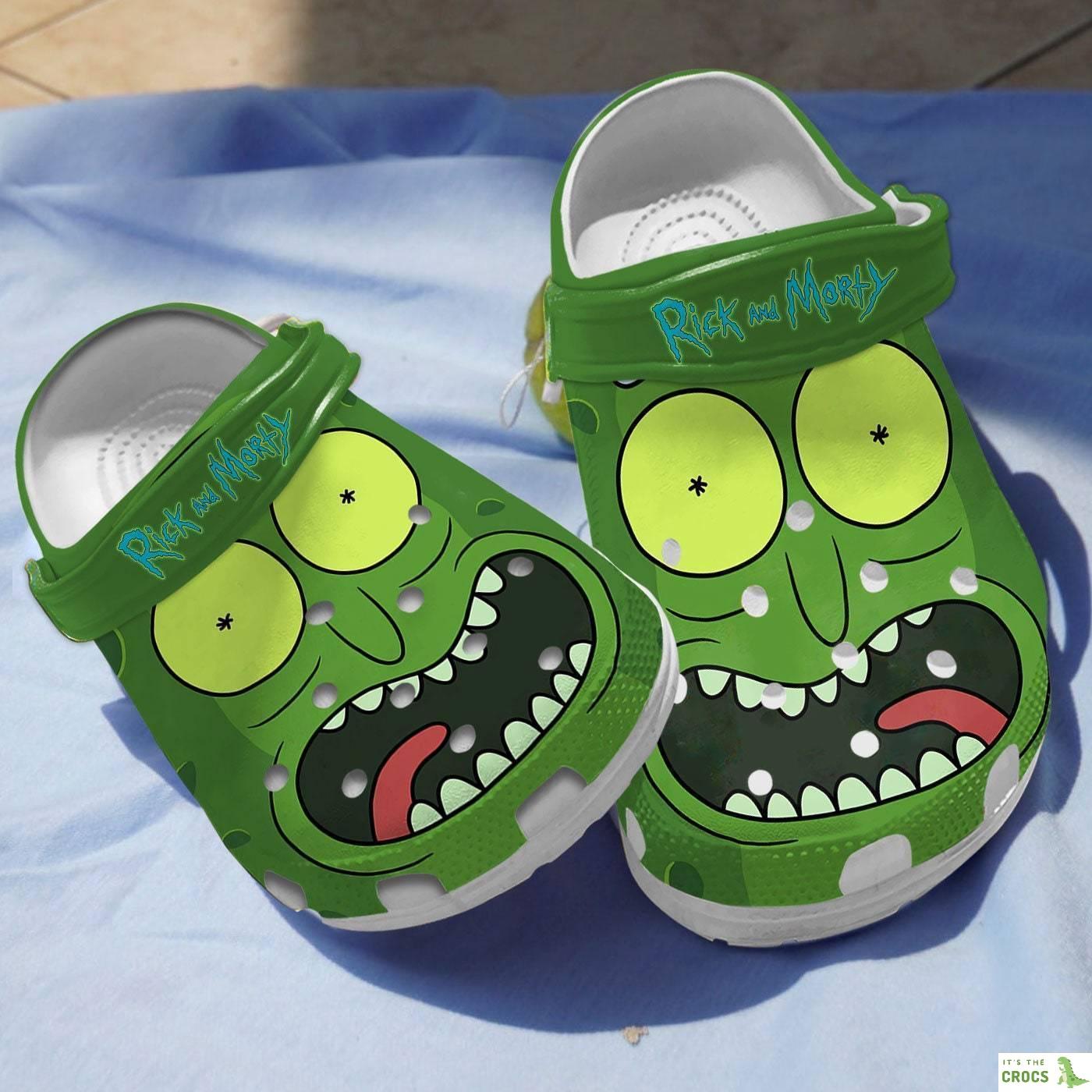 Personalized Rick And Morty Cartoon Clogs, Crocs Crocband Clogs Comfy Footwear Shoes