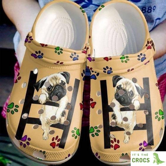 Pug Mom Classic Clogs Shoes, Crocs Gifts For Adults Kids Crocs, Gift Birthday