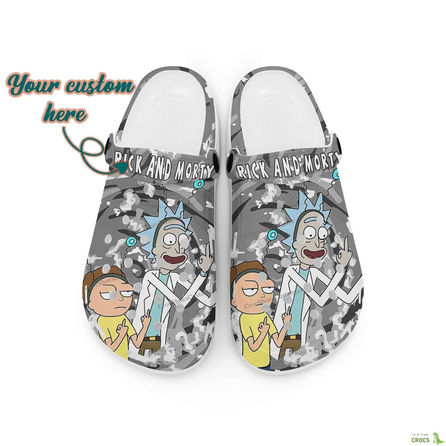 Rick Morty Funny Cartoon Movie Character Crocs Birthday Gift Idea