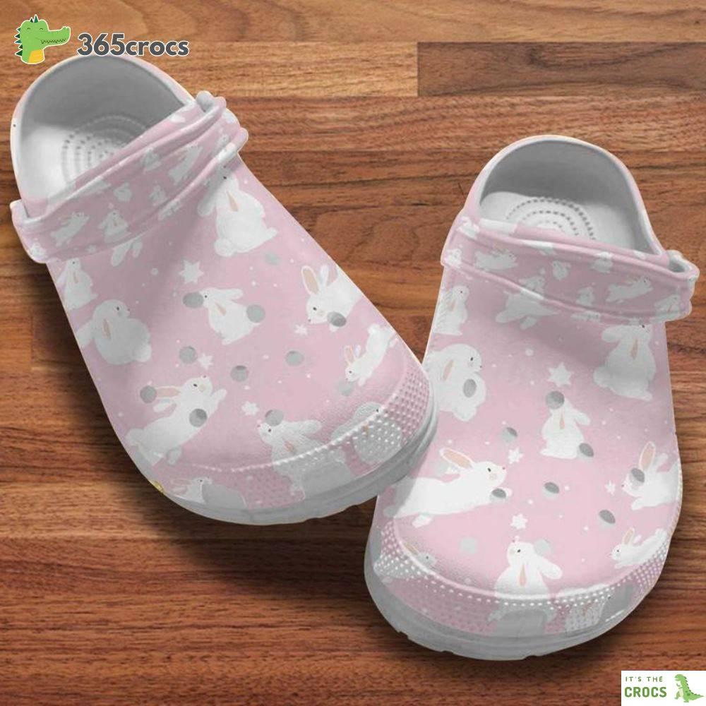Soft Bunny Happy Easter Dayrabbit Bunny Pinks Bunny Lovers Gift Crocs Clog Shoes