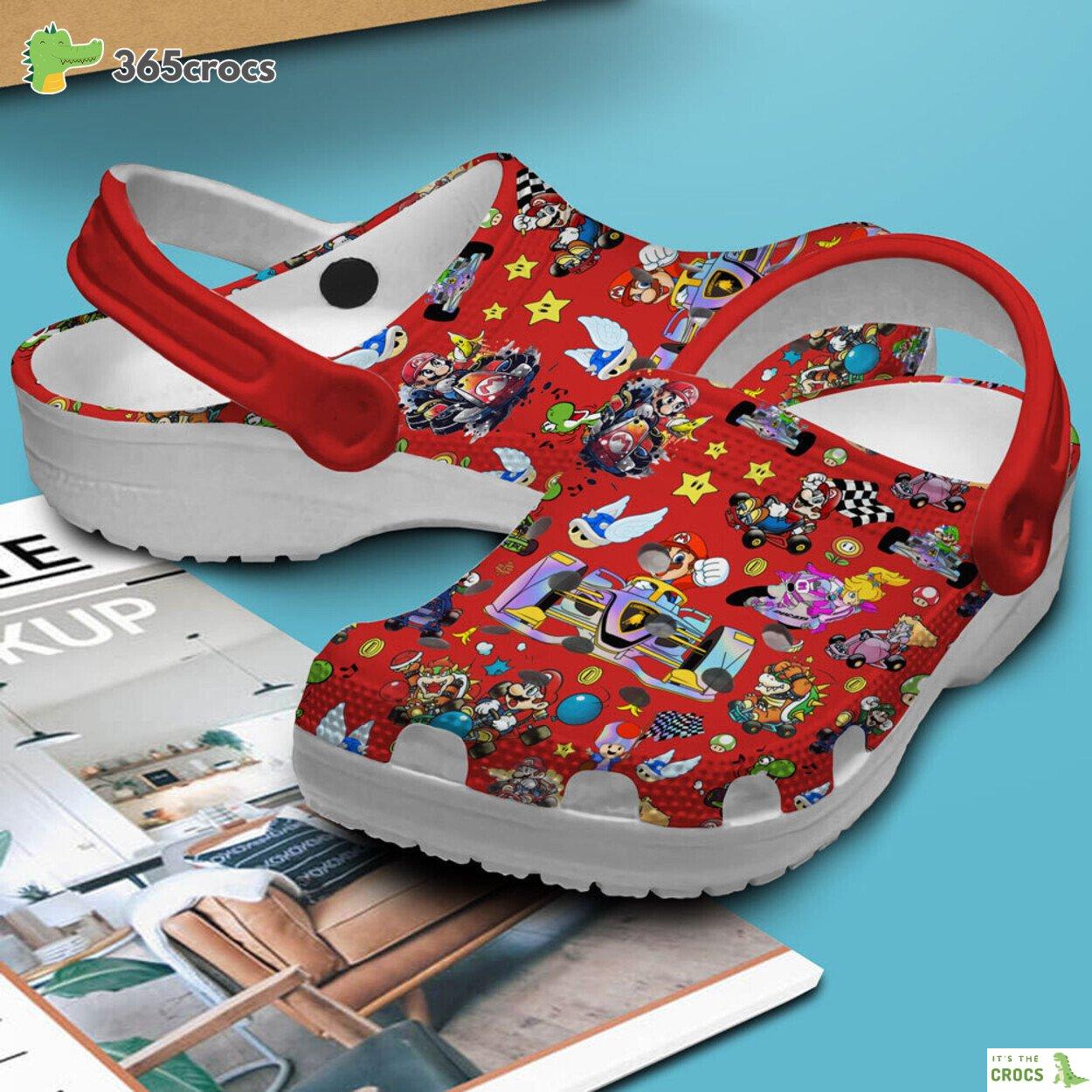 Super Mario Game Inspired Footwear Custom Name Classic Clog Style