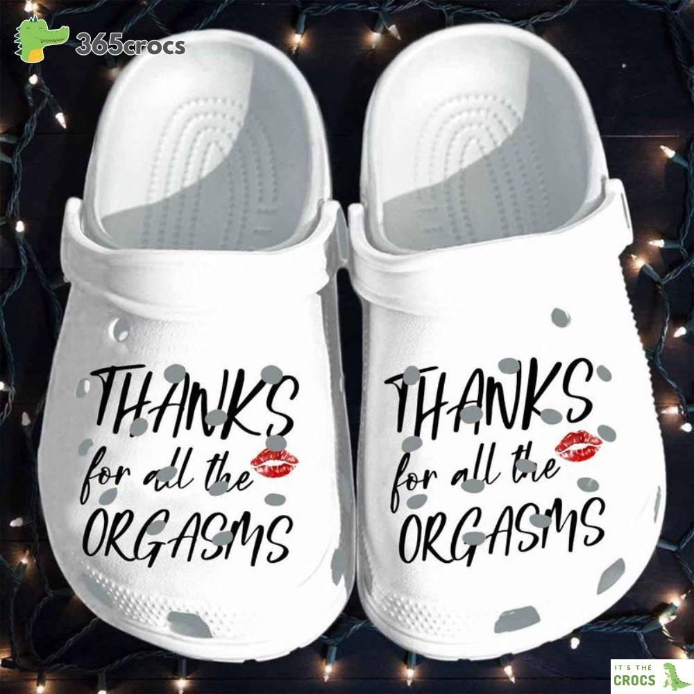 Valentine Thanks For All The Orgasms Mug Boyfriend Crocs Clog Shoes