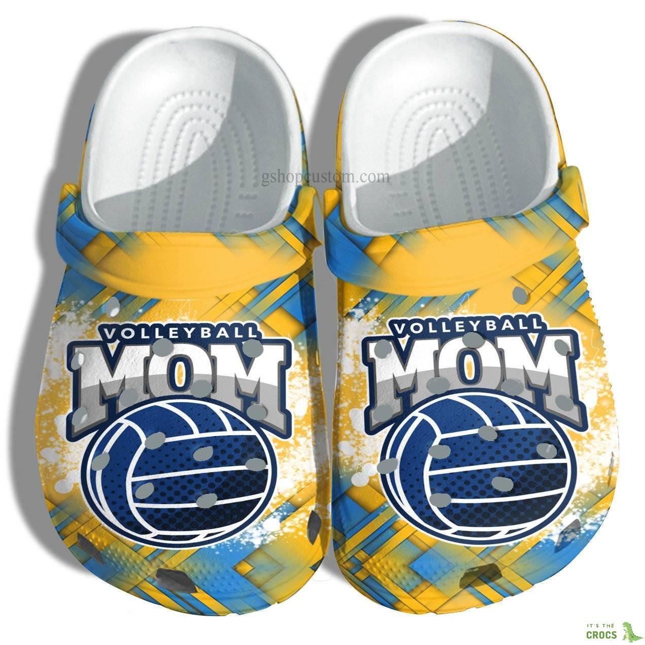 Volleyball Mom Croc Shoes Gift Grandma – Volleyball Cheer Up Daughter Player Mom Crocs Shoes Gift Mommy Birthday