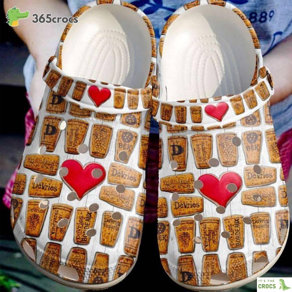 Wine Corks Croc Crocband Clog Comfortable For Mens Womens Valentines Day Crocs Clog Shoes