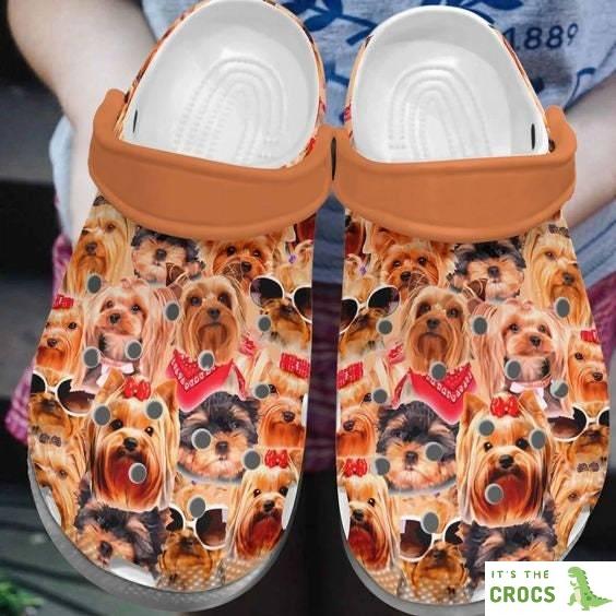 Yorkshire Personalized Clog Custom Crocs Comfortablefashion Style Comfortable For Women Men Kid Print 3D Yorkshire Pattern