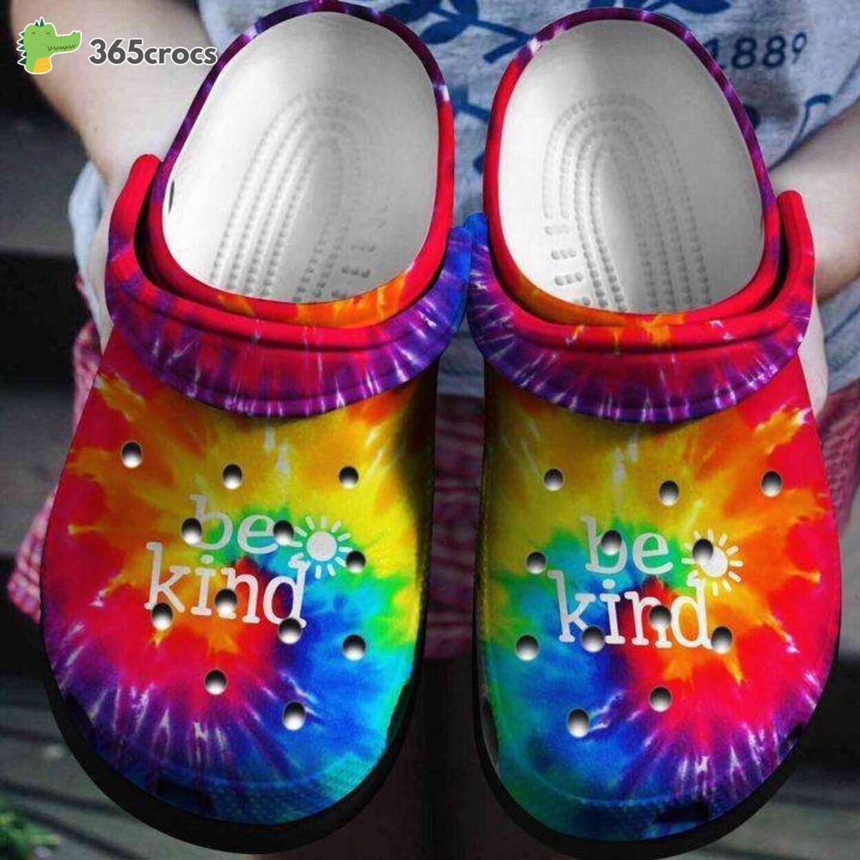 Dive into Positivity Spread Kindness with Cool Tie Dye Comfort Clog Shoes
