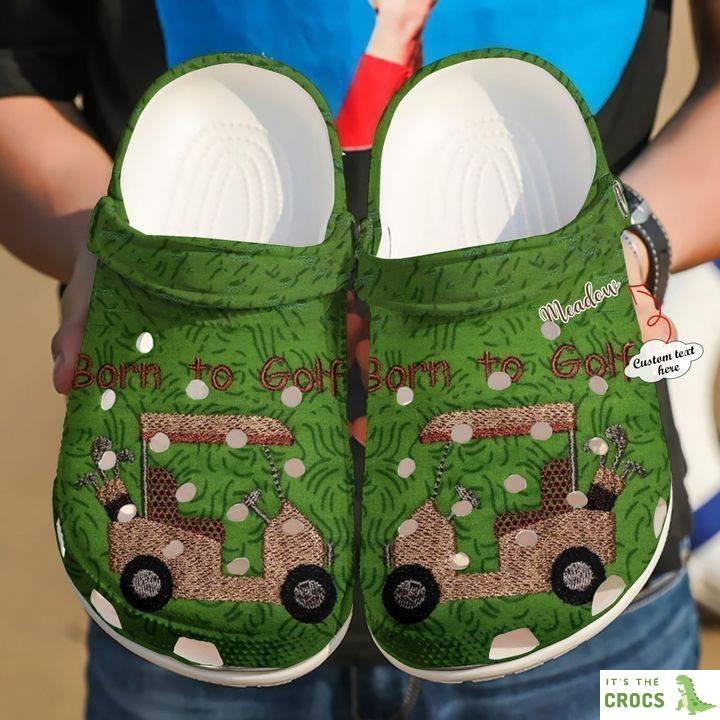 Golf Personalized Born To Clog Crocs Shoes