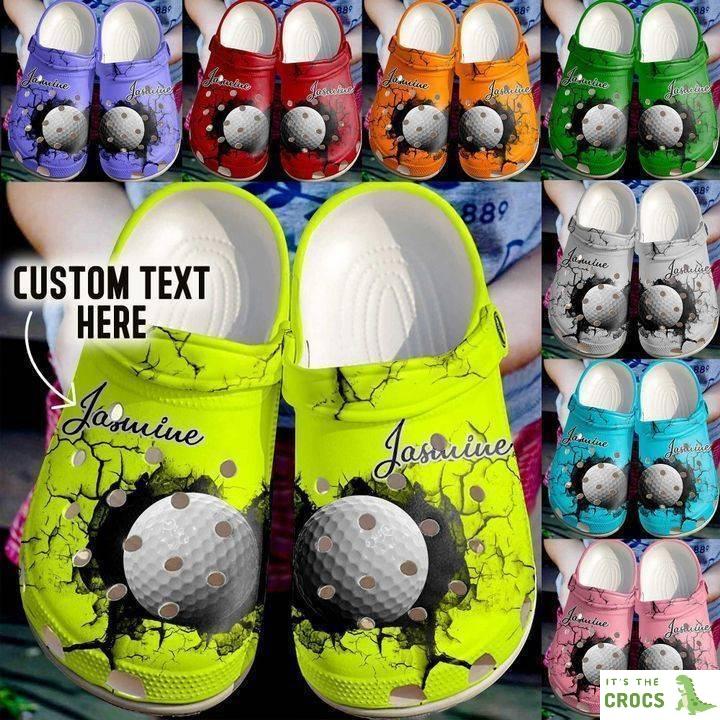 Golf Personalized Crack Wall Ball Clog Crocs Shoes