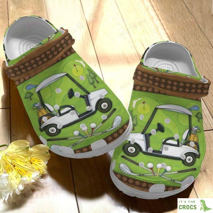 Golf White Sole Golf Cart Crocs Classic Clogs Shoes