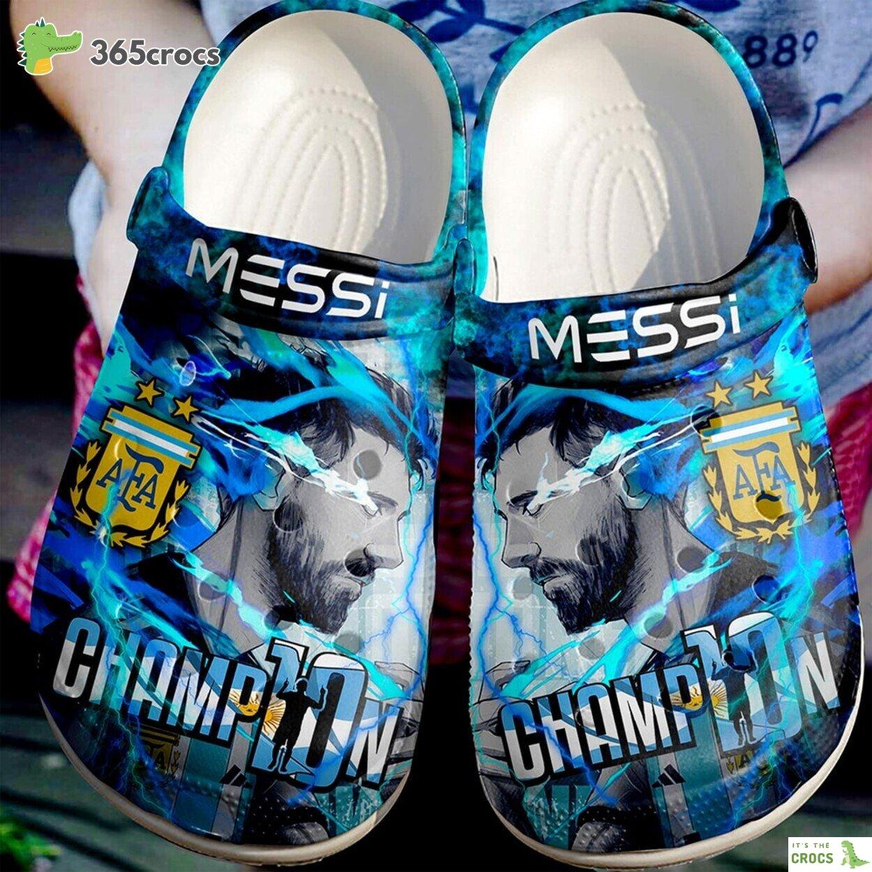 Lionel Messi Soccer Edition Six Comfortable Crocs Clogs Shoes Premium Star