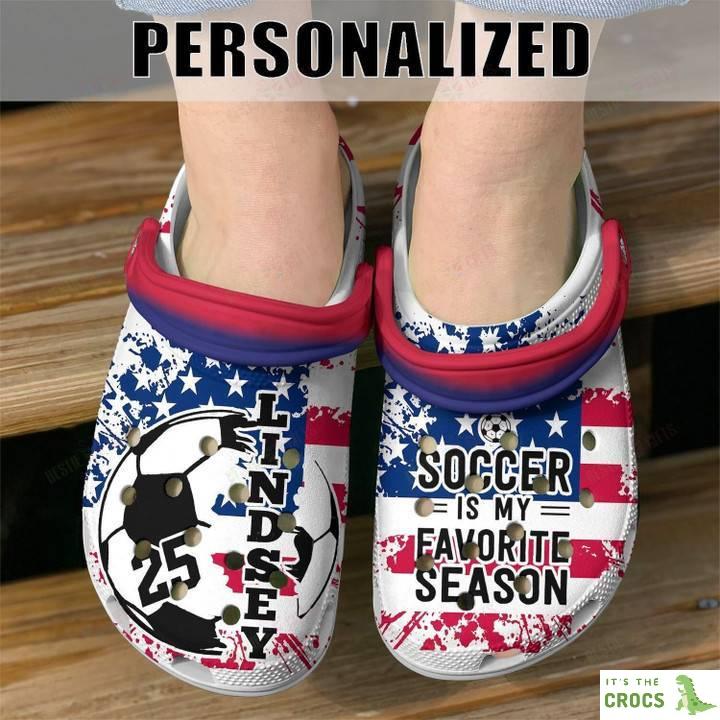 Personalized Soccer Is My Favorite Season Crocs Classic Clogs Shoes
