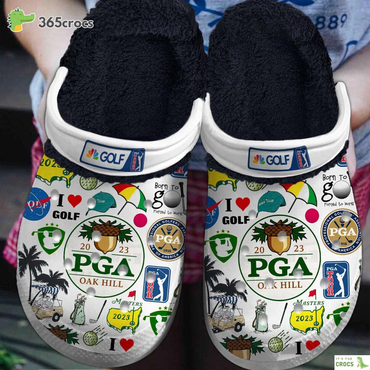PGA Championship Golf Sport Fleece Lined Crocs Comfortable