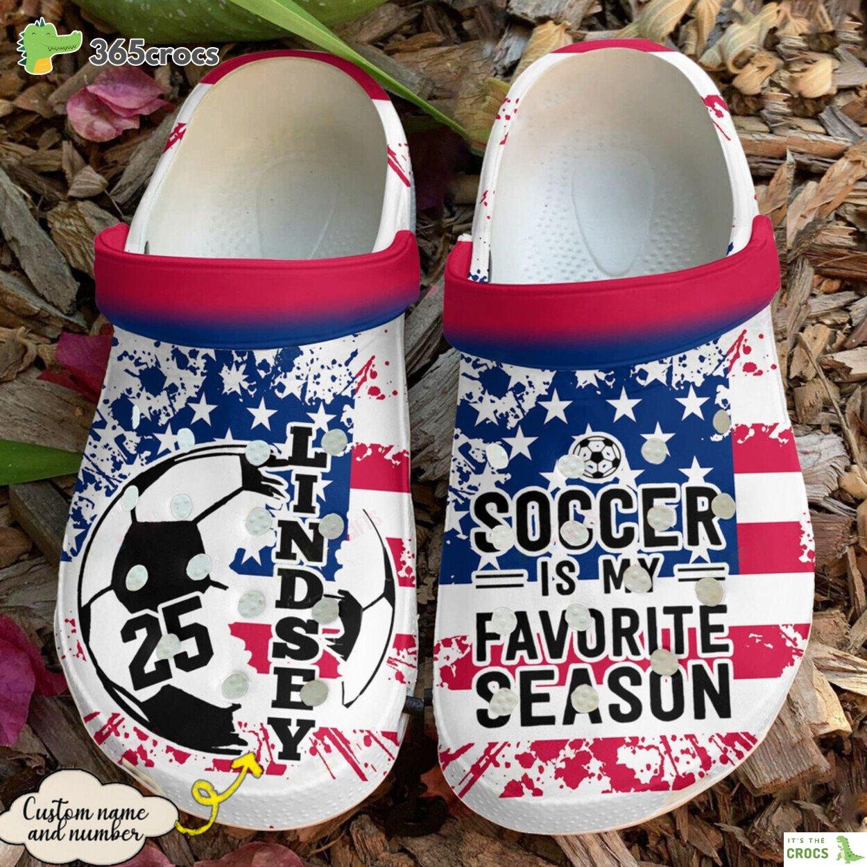 Soccer Personalized Soccer Is My Favorite Season Clog Shoes