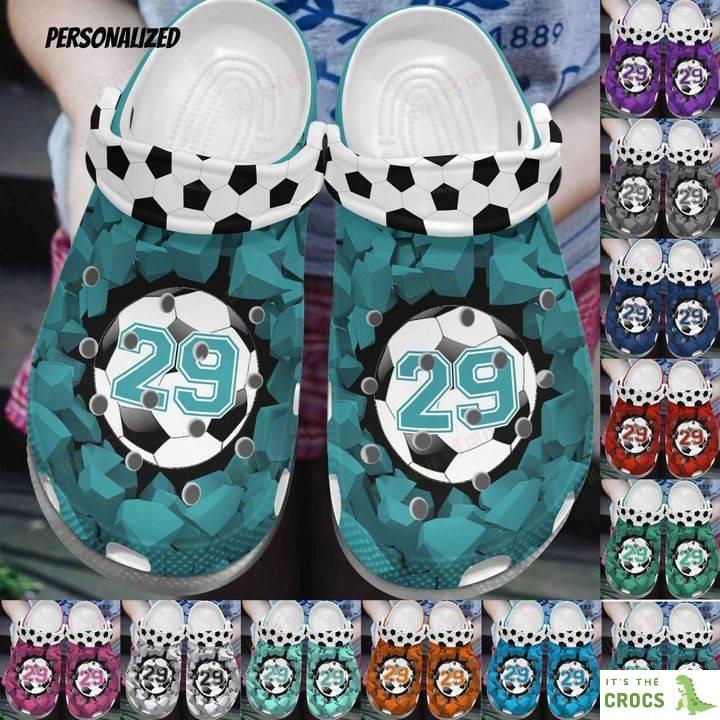 Soccer Personalized White Sole Soccer Is My Passion Crocs Classic Clogs Shoes