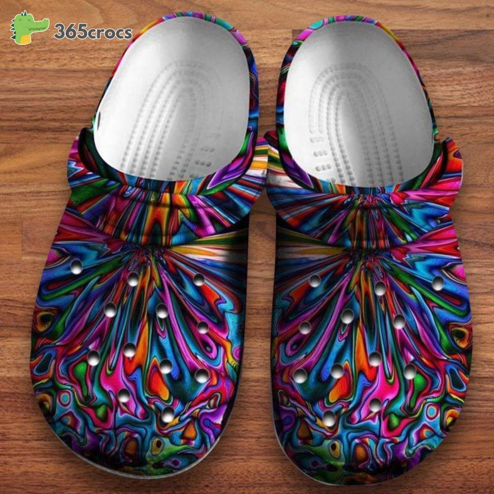 Tie Dye Colorfulabstract Marble Color Clog Hippie Lover Gift Crocs Clog Shoes