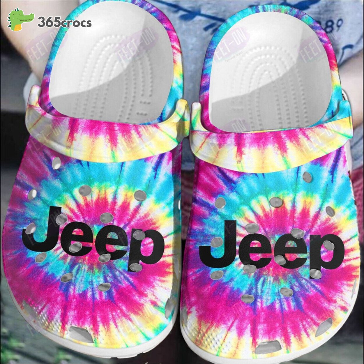Tie Dye Jeep Car Design Clogs Drive into the Fashion Lane
