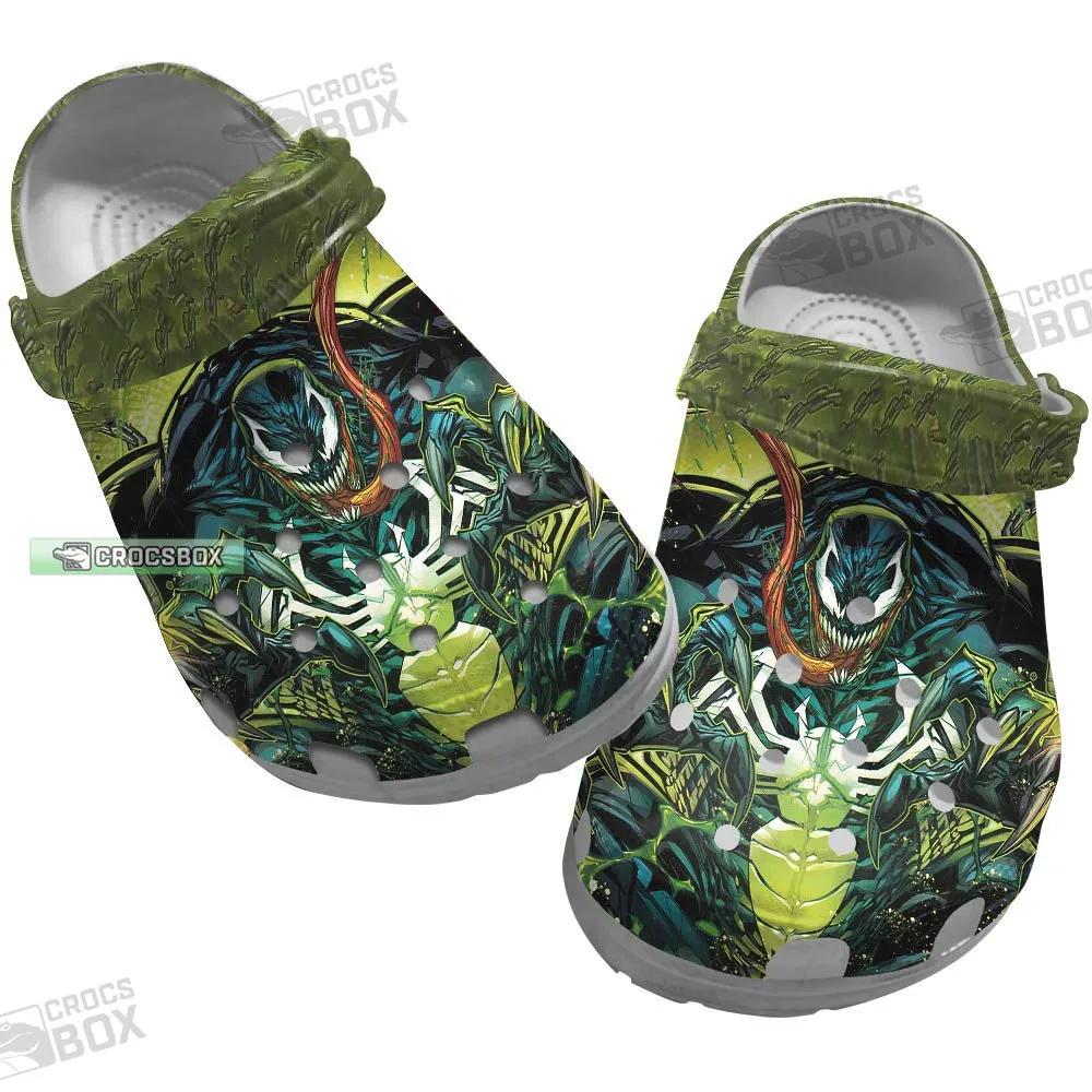 Venom Comic Green Crocs Clogs