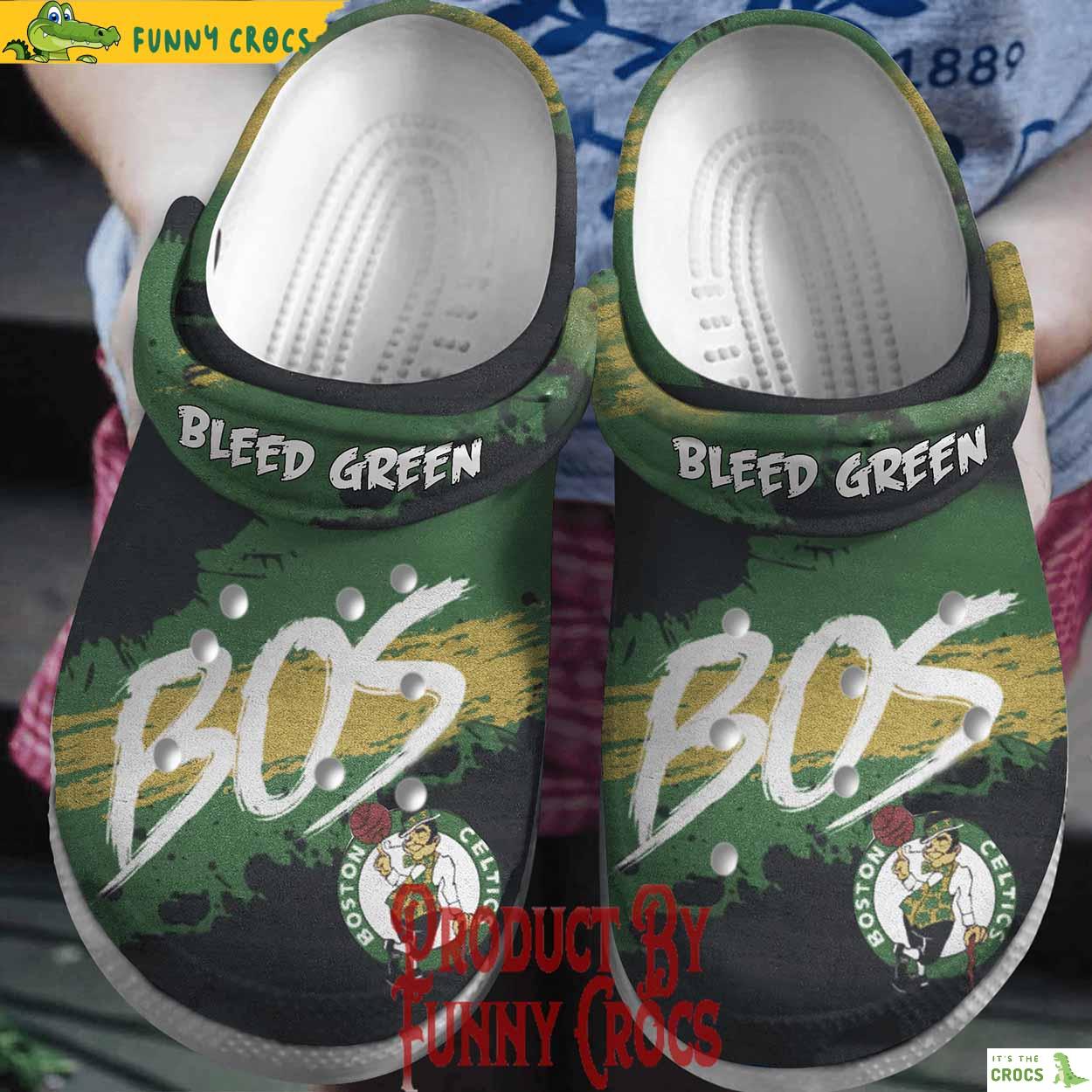 Boston Celtics Bleed Green Crocs For Adults